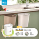 茶花廚房垃圾桶壁掛家用帶蓋廁所衛(wèi)生間客廳紙簍廚余掛式收納桶 推薦款-白色大容量8L-壁掛式