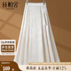 絲柏舍國(guó)風(fēng)半身裙2025秋季新款女裝復(fù)古松緊腰中長(zhǎng)款A(yù)字百褶裙