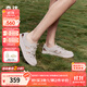 森達羅馬涼鞋女款2025夏新商場(chǎng)同款運動(dòng)風(fēng)休閑豬籠鞋4CFQ1BK5 米色 37