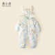 鹿小漫三防寶寶羽絨連體衣一體白鴨絨冬天外出羽絨服冬季加厚冬裝 三防乖乖兔 80cm