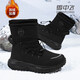 雪中飛雪地靴男女同款2025冬季加厚絨毛棉靴戶(hù)外保暖情侶靴子 暮云黑 42