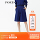 PORTS寶姿 秋季新品女裝簡(jiǎn)約A廓形闊腿七分褲SB9P015BZF010 深藍 S (4)