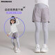 moonkids女童運(yùn)動(dòng)瑜伽褲假兩件2025訓(xùn)練夏季裝騎行兒童速干長褲防曬褲跑步 16168灰色假兩件運(yùn)動(dòng)褲 110 cm