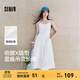 森馬（Semir）陳都靈|連衣裙女顯瘦小性感吊帶裙2025夏裝新款休閑沙灘度假裙子 本白10102 M