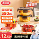 美麗雅高硼硅玻璃飯盒圓形380ml 上班族帶飯可微波爐加熱保鮮碗便當盒