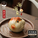 冬霧紫砂茶寵擺件吐泡泡鯉魚擺件精品可養(yǎng)茶具高級小清新茶寵茶玩香插 【禮盒裝】泡泡魚大小一對