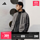 adidas經(jīng)典休閑三條紋長(cháng)袖套裝男女秋季阿迪達斯官方輕運動(dòng)   深灰（推薦選大一碼）   L