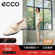 愛(ài)步（ECCO）秋冬簡(jiǎn)約優(yōu)雅方頭低跟淺口單鞋女 安妮208563 石灰色36