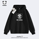 HIPANDA你好熊貓男士衛衣2025秋季新款休閑復古印花男士連帽上衣春季帽衫 【重磅棉】-黑#JDP熊貓粉筆 L