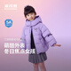 波司登新款兒童羽絨服保暖外套厚款女款短款連帽庫洛米合作系列新年紅 甜酷蘇紫6403 -【酷洛米聯(lián)名】 130 /64 約 115-130cm 26kg