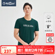 金利來【純棉】春夏新款短袖T恤男士柔軟字母印花休閑圓領(lǐng)時尚上衣 74-墨綠 M 170/88A 推薦120-130斤