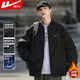 回力外套男立領(lǐng)加棉寬松保暖休閑夾克男舒適冬季簡(jiǎn)約百搭上衣茄克