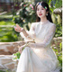 勤記成人禮服女18嵗禮服 高級感小個子高級感宴會主持人成人禮鋼琴演 中長款110厘米 XL XX