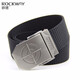 Rockway巖途 褲腰帶男 尼龍帆布自動(dòng)扣編織戶(hù)外腰帶板扣男款春夏潮流皮帶 黑色 (135cm)XL