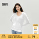 森馬（Semir）外套女秋肌理修身連帽夾克2025新款ins潮小心機氣質(zhì)溫柔上衣 本白10102 M