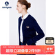 Navigare意大利小帆船女針織衫春秋圓領(lǐng)小開(kāi)衫毛衣外套2334092061 藏青 XL