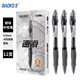 寶克（BAOKE）PC1950 速滑按動(dòng)中性筆 0.5mm子彈頭軟膠護套書(shū)寫(xiě)不易累 刷題筆標記批改簽字筆 12支/盒 黑色