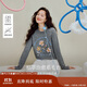 茵曼格雷系立體繡花毛衣2025秋女裝新款長袖內(nèi)搭上衣 貴族灰 M