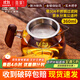 雅集玻璃公道杯帶不銹鋼過濾茶漏網(wǎng)套裝木把荷花金銀燒分茶器360ml