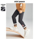 MiniPeace太平鳥(niǎo)童裝冬新女童打底褲加絨小熊銀狐絨女童褲子冬季 深灰 120 cm