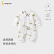童泰（TONGTAI）嬰兒連體秋冬寶寶夾棉衣服兒童對開爬服TS43D210-DS綠色80cm