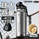 GERTHRON德國鈦保溫杯大容量2025男戶(hù)外便攜運動(dòng)保冷冰水杯子健身水壺 冰花銀700ml【鍍鈦內膽/一杯三飲】
