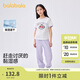 巴拉巴拉童裝兒童短袖套裝女童2025夏裝兩件套速干長褲學(xué)院風(fēng)208225119009