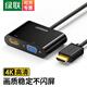 綠聯(lián) HDMI轉VGA線(xiàn)轉換器帶音頻口 高清視頻轉接頭線(xiàn)適配器 筆記本電腦盒子連接電視投影儀顯示器線(xiàn) 【HDMI轉VGA+HDMI】帶供電口 40744