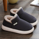 熊貓牛牛女士冬季保暖棉拖鞋家居厚底冬季包跟帶后跟防滑加絨家居棉鞋 黑色 38-39 合適38-39的腳