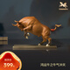 銅師傅《鴻運?！房蛷d辦公室銅牛開(kāi)業(yè)擺件 家居裝飾工藝品 牛氣沖天