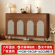 納麗雅藤編鞋柜室內(nèi)實木框家用門口玄關(guān)中古復(fù)古收納柜門外2025新款爆款 藤編【160*34*99】四門四抽 送貨上門+自安裝