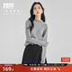 對白【100%綿羊毛】半高領(lǐng)針織毛衣女秋冬2025新款保暖打底衫上衣 海鷗灰 預售[11月5日] L