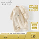 戴維貝拉（DAVE＆BELLA）初生嬰兒衣服毛絨寶寶連體衣幼童爬服哈衣冬裝新款小童包屁衣 米色【現貨】 80cm （建議身高73-80cm）