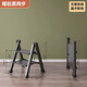 坤奉家用梯子可折疊人字梯簡(jiǎn)易小型樓梯登高爬梯室內多功能工程梯梯凳 耀巖黑-兩步梯【加粗加厚】