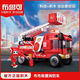 布魯可積木合體戰隊兒童拼裝機器人赤紅閃電布魯克大顆粒玩具車(chē)4歲6男孩 救援消防車(chē)（11種造型）