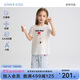 愛(ài)慕兒童家居服女童孩蘭精莫代爾短袖上衣五分褲睡衣套裝女北極熊170