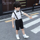 丸予六一兒童節(jié)合唱演出服古詩朗誦男童禮服小學生畢業(yè)表演服裝幼兒園 白襯衫+黑短褲+領(lǐng)結(jié)+背帶 130 建議體重40-48斤