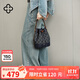 CASSILE卡思樂(lè )水桶包女通勤復古老花大容量輕奢手提斜挎包生日七夕禮物