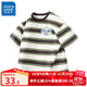 真維斯（Jeanswest）男童t恤短袖夏季新款兒童條紋?；晟朗孢m夏裝男孩夏天休閑上衣潮 黃 描邊星星x 110 cm