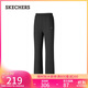 斯凱奇（Skechers）2025春秋女士保暖彈性微喇簡(jiǎn)約休閑闊腿褲P425W082