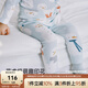 OAK FAMILY秋季兒童高腰護(hù)肚褲莫代爾棉女寶寶打底褲長(zhǎng)褲 小雪人 80 cm