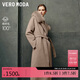 VEROMODA 毛呢大衣2024早秋新款狐貍毛領(lǐng)雙面呢純綿羊毛中長(cháng)款324327038