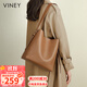 viney包包女包牛皮水桶包大容量單肩斜挎托特包生日禮物輕奢送女友老婆