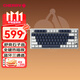 CHERRY櫻桃 KW300MX TKL機械鍵盤(pán)81鍵NewVintage無(wú)線(xiàn)熱插拔兼容MACMINI電競辦公家用 藏青灰 靜音紅軸