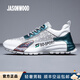 JASONWOOD正品輕奢運動(dòng)鞋男秋季透氣防滑減震耐磨包底鞋特大碼休閑鞋子男 白藍 39