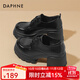 達芙妮（DAPHNE）樂(lè )福鞋女高跟淺口粗跟單鞋2025春季新款舒適通勤學(xué)院風(fēng)增高女鞋 黑色 37 (235mm)