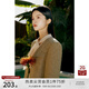 自巧小個子法式復(fù)古小香風(fēng)套裝女2023春裝新款設(shè)計感短外套半身裙 青苔綠-西裝 XS (151-153cm左右參考)