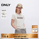 ONLY2025秋季新款時(shí)尚百搭字母印花圓領(lǐng)正肩短袖T恤女|125101008 S00 白色 L （尺碼偏小，建議卡碼選大）