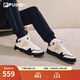 斐樂(lè )（FILA）FUSION斐樂(lè )潮牌BANK DX女鞋場(chǎng)下滑板鞋新款時(shí)尚厚底鞋 古白色/黑-AB 38