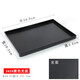 甜雅靜塑料木紋防滑托盤(pán)商用長(cháng)方形酒店賓館客房水杯茶盤(pán)洗漱用品收納盤(pán) 39cm3928黑色光面
